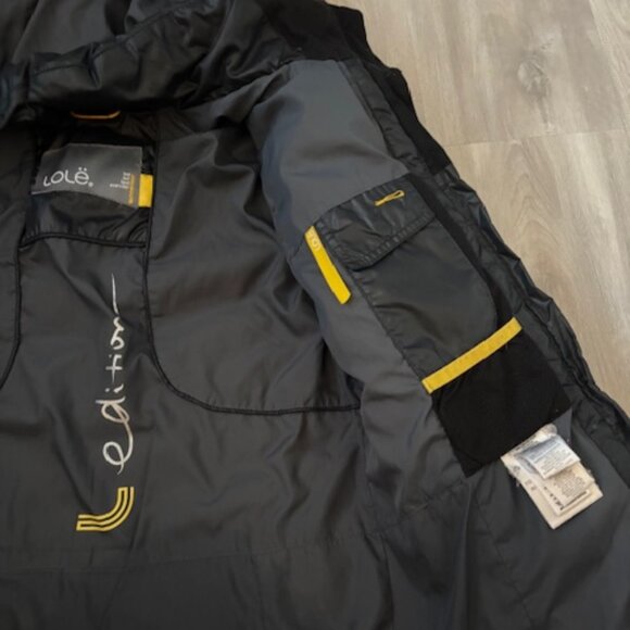 LOLE Limited Edition Long Puffer Jacket size M Real Fur Trim - Picture 4 of 10